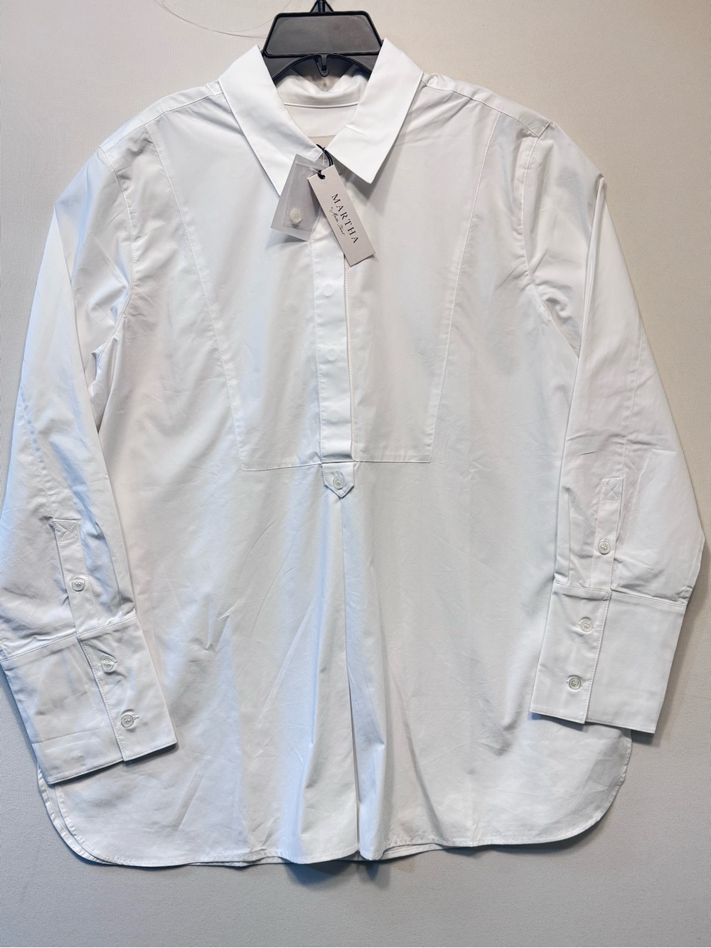 Martha Stewart Signature Woven Tunic Shirt in white nwt size Xlarge